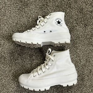 Converse All Star White Platform High-Tops